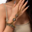Phong Cách Dân Tộc Ngọc Zircon Hạt Tua Rua Ngón Tay Vòng Tay Kỳ Lạ Bohemian Retro Vòng Tay Độc Đáo Nữ26052601