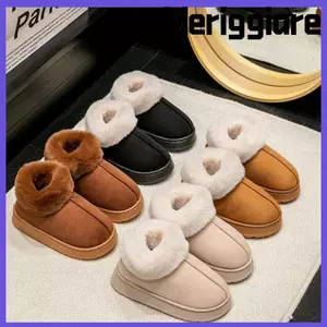 Giày Bốt Tuyết MERIGGIARE, Dép Mềm Lông Tơ Giả, Đáy Dày Thoải Mái Giày Cotton Chống Trơn Trượt Mùa Đông