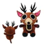 < Pluscloth > 99 Nights Forest Horror Cat Plush Toy – Động vật nhồi bông mềm mắt trắng Móng vuốt sắc nét đáng sợ Trang trí sưu tập dễ thương dành cho người hâm mộ kinh dị và những người yêu thích Halloween Đồ chơi sang trọng