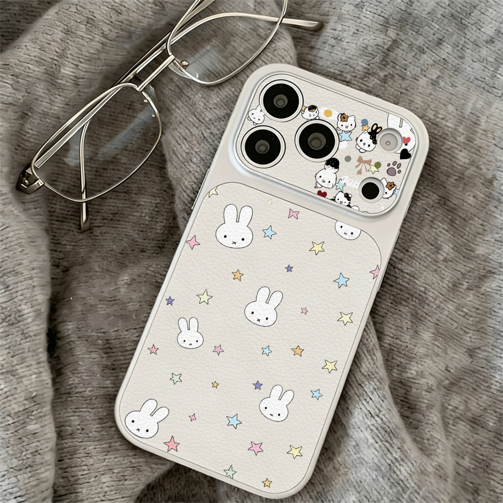 Vỏ lưng iPhone 17/16/15/14 Pro Max thỏ Miffy chấm bi dễ thương chống va đập