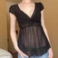 Áo thun lưới nữ mùa hè phiên bản Hàn Quốc mới cổ chữ V giảm béo eo cinching thời trang thuần khiết mong muốn dáng rộng giản dị hàng đầu