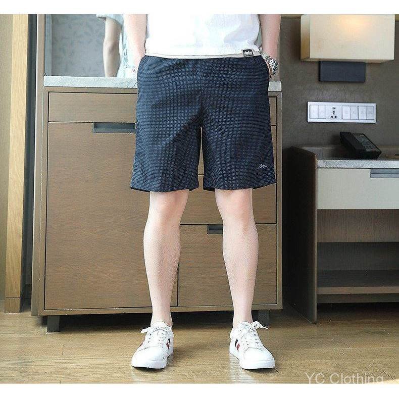Quần short cotton cotton nguyên chất, dáng rộng vừa vặn co giãn nhẹ và nhiều túi, mát mẻ cho mùa hè, thích hợp để chạy bộ hàng ngày và mặc ở nhà I7QK