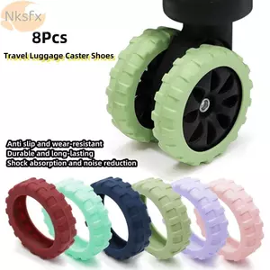 NKSFX 8 Cái / bộ Vỏ Bảo Vệ Bánh Xe Vali, Silicon Có Âm Thanh Im Lặng Du Lịch Hành Lý Bánh Xe, Giảm Tiếng Ồn Vali Phần Trục Xe Đẩy Hộp Bánh Bao