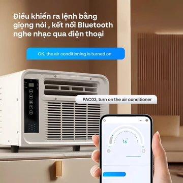 Máy Điều Hòa Mini Di Động 4 Trong 1, Quạt Mát Làm Lạnh Sưởi Ấm Hút Ẩm Công Suất Mạnh