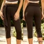 Quần Capri Nữ Eo Co Giãn Thấp Màu Trơn Slim Fit Quần Crop Co Giãn Có Thắt Lưng