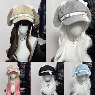 [Ktp] Mũ nồi Lolita Gothic mũ dễ Thương Mũ con chó con tai dài xương Punk cho nữ Mũ cosplay đa năng Quà Tặng