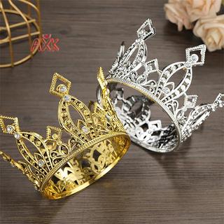 [AXK] Cô Dâu Cưới Tiaras Pha Lê Vương Miện Nhỏ Bánh Brithday Nướng Trang Trí Đầu Trang Sức Trẻ Em Diadem Nhỏ Phụ Kiện Tóc MỚI