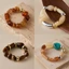 Vòng tay đính cườm PYCOU, Vòng tay Boho nhiều màu Acrylic, Hạt không đều Nhẹ Boho Sang trọng Vòng tay đàn hồi Trang sức
