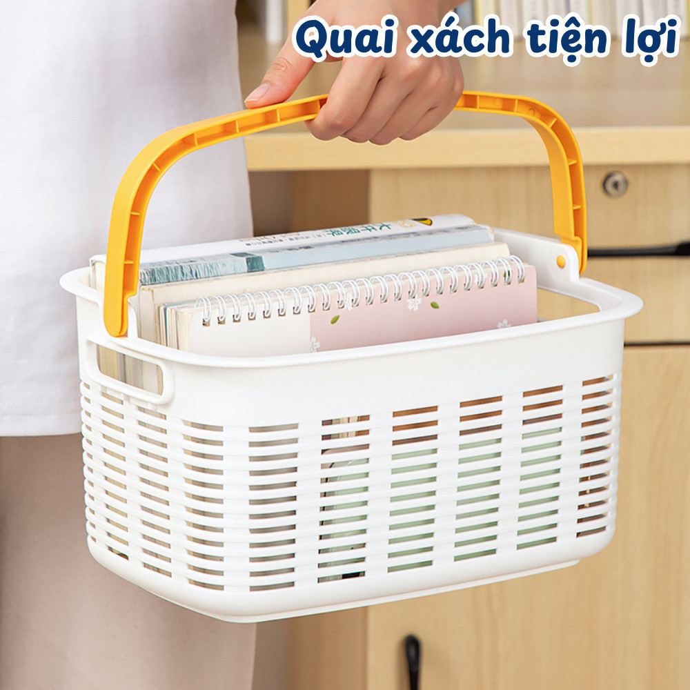 Giỏ Đựng Đồ Cá Nhân Treo Đầu Giường HomeMate, Giỏ Treo Nôi Em Bé Đựng Tã Bỉm Mỹ Phẩm Đa Năng, Nhựa PP Thoáng Khí