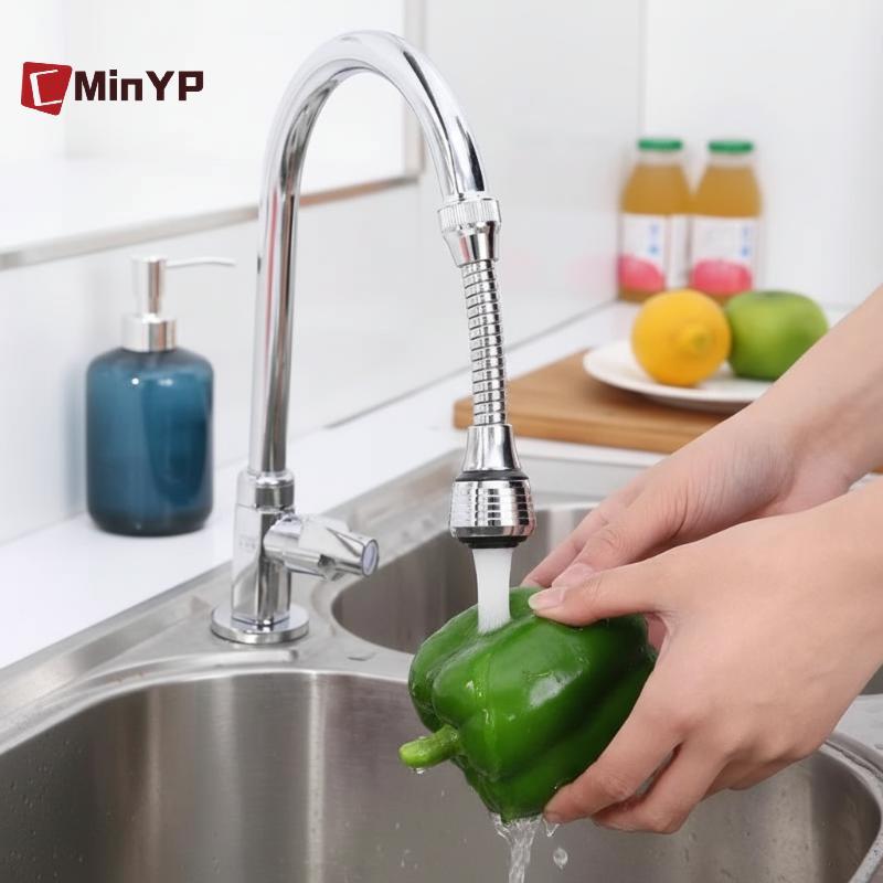 CMinYP 360° Bộ chuyển đổi vòi xoay có chế độ chống bắn tung tóe 2 / 3 để bảo tồn nước trong ngôi nhà vinh quang