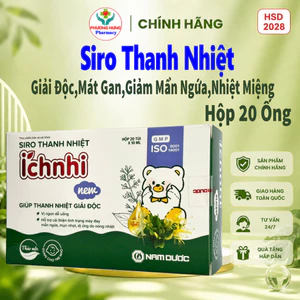 Siro Thanh Nhiệt Tiêu Độc Ích Nhi, Giúp Giải độc,Mát Gan,Giảm Mẩn Ngứa,Nhiệt Miệng-Hộp 20 Ống