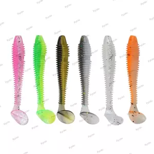 PYCOU 20 Mồi Câu Cá, Thiết Kế Đuôi T Micro Mềm Đuôi T Giun Mồi, Hình Giun 5.5cm Mồi Nhân Tạo Bass Câu Cá