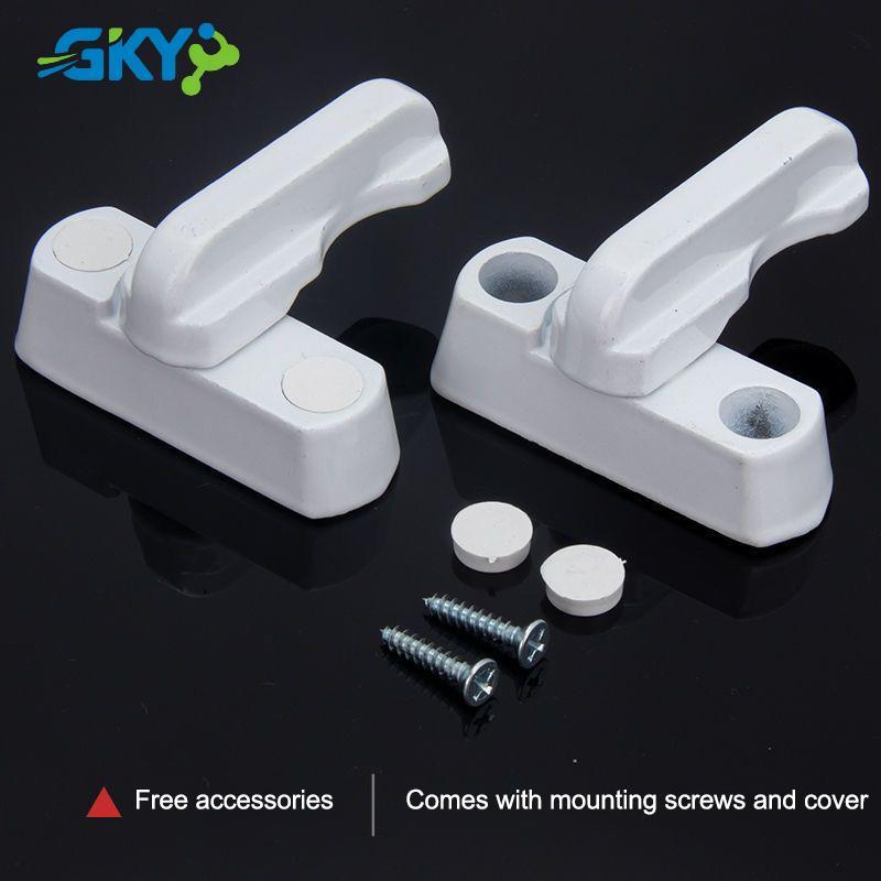 GKY 2 / 3 / 5 Cái T-los Nhựa Upvc An Toàn Cho Trẻ Em Cửa Sổ Sash Lo Cần An Toàn Tay Cầm Quét Chốt Ban Công Lo GKY