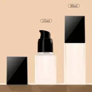 MAKY 15 / 30ml Chai Bơm Trống Thủy Tinh Chất Lỏng Nền Hộp Đựng Trang Điểm Trong Suốt Vuông Chai Có Thể Đổ Lại Chai Bơm Di Động VN