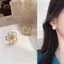PNPIA- Bông Tai Thời Trang Trang Trang Sức Hàn Quốc Hợp Kim Pha Lê Ngọc Trai Hoa Bông Tai Nữ