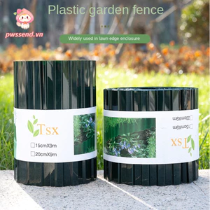 Hàng rào sân vườn bằng nhựa PWSEND, Biên giới cạnh cỏ cỏ riêng biệt, Giường cỏ và hoa di động có thể tái sử dụng 10cm / 15cm / 20cm * 9M Đồ dùng làm vườn