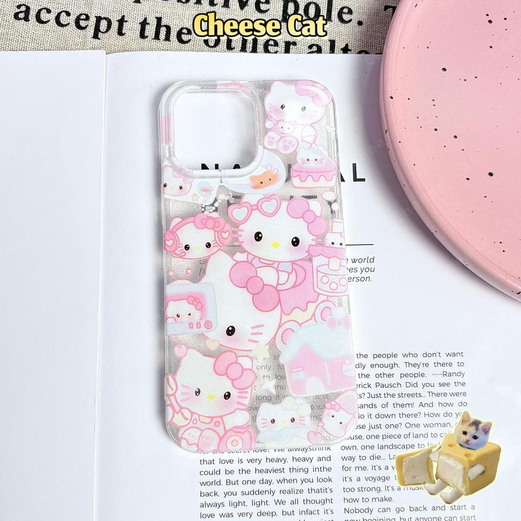Dây Buộc Hồng Kính Mát Kitty Ốp Lưng Điện Thoại iPhone 14 11 12 13 15 16E 17 Pro Max XR Xs Max 7 Plus 8 Plus 6 SE