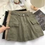 Váy Denim tổng thể cỡ lớn Váy chữ A eo cao che phủ hình đáy quần
