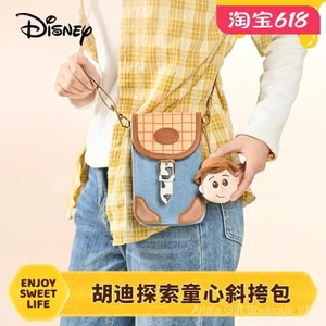 Disney Chính Hãng Woody Câu Chuyện Đồ Chơi Đeo Ngang Túi Điện Thoại Di Động Một Vai Quà Tặng Sinh Nhật Trẻ Em Phù Hợp Với Nữ