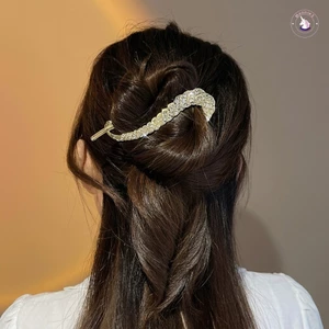 Kẹp Tóc Nữ Pha Lê Xoắn Kẹp Tóc Thiết Kế Thanh Lịch Chống Trơn Trượt Sử Dụng Hàng Ngày