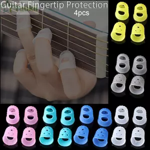YUUKII 4 Cái / bộ Bảo Vệ Ngón Tay Chất Lượng Cao Chống Trơn Trượt Chống Đau Ngón Tay Cho Đàn Ukulele