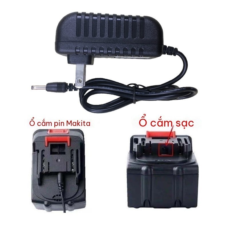 Sạc Pin 21V Chân Makita Phổ Thông 1A 2A Sạc Cốc Máy Khoan Máy Bắt Vít Máy Cắt Cỏ Li-ion