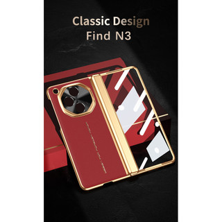 Ốp Lưng Cho Oppo Find N3 Mạ Chân Không Tích Hợp Phim Kính Trước Full Ống Kính Bản Lề Bảo Vệ Chống Vân Tay Chống Rơi