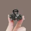 MAUROPOLI Cao Cấp Pha Lê Đen Bướm Kẹp Trung Bình Đầu Lưng Nửa Tie Phụ Kiện Tóc Tính Khí Cá Mập Kẹp Tóc Nhỏ Kẹp Tóc