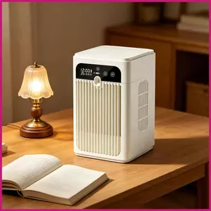 Quạt phun sương di động Hiển thị thời gian 2 tốc độ Quạt phun sương thổi khí cá nhân có thể sạc lại cho phòng ngủ Phòng khách shopidaevn