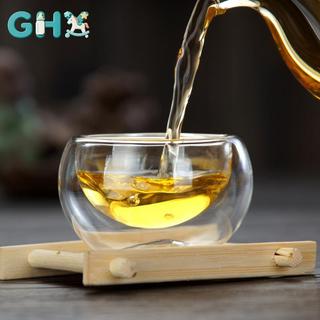 GHX 50ml Đôi Tường Cốc Thủy Tinh Trong Suốt Handmade Chịu Nhiệt Bia Trà Uống Kungfu Teacup Mini Whisky Cup Espresso Cà Phê VN