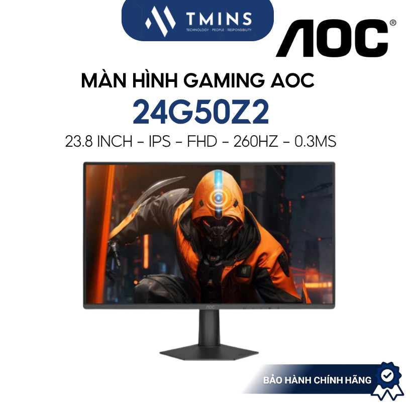Màn Hình AOC 24G50Z2 (23.8 inch/ IPS/ FHD/ 260Hz OC/ 0.3ms) - Bảo hành chính hãng
