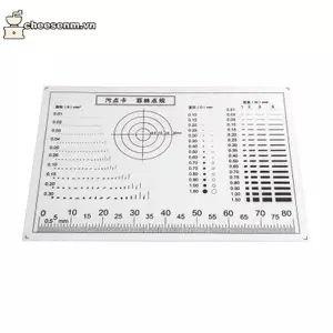 Đồng hồ đo điểm Cheenm Phim trong suốt Stain Cardparison Card Stain Cra Tương phản PET Dot Line Kiểm tra chất lượng bề mặt VN