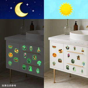 Bộ 50 Dạ Quang Halloween Dán Halloween Ngày Lễ Halloween Chống Thấm Nước Trang Trí DIY Giữ Nhiệt Cốc Dán 3OGY