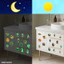 Bộ 50 Dạ Quang Halloween Dán Halloween Ngày Lễ Halloween Chống Thấm Nước Trang Trí DIY Giữ Nhiệt Cốc Dán 3OGY