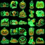 Bộ 50 Dạ Quang Halloween Dán Halloween Ngày Lễ Halloween Chống Thấm Nước Trang Trí DIY Giữ Nhiệt Cốc Dán 3OGY