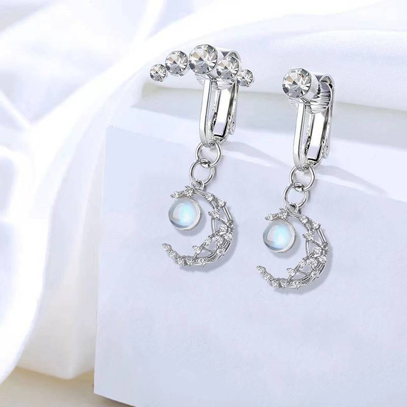 ECK Giả Bụng Nhẫn Dangling Rốn Nhẫn Nữ Bướm Trái Tim Mặt Trăng Tòn Ten Kẹp Trên Bụng Nút Nhẫn Không Xuyên Trang Sức HOT