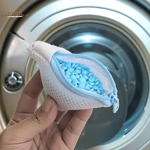 TRTR 1 chiếc 10x10cm Túi đựng đồ giặt So & Small Item có khóa kéo - Túi giặt lưới hạng nặng có thiết kế góc VN