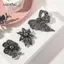 AqToCna Retro Pha Lê Ngọc Trai Hoa Nơ Hình Thổ Cẩm Khăn Pin Phụ Kiện Trang Sức AqToCna