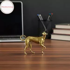 Hodou Đồng Chắc Chắn Chó Tượng Đồng Vintage Động Vật Trang Trí 1 Cái Trung Thành Thú Cưng Điêu Khắc Cho Trang Trí Bàn Làm Việc Tại Nhà VN
