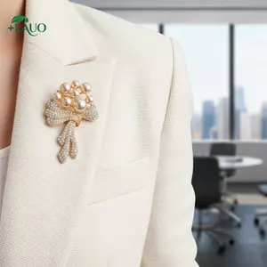 Springevenstar Ngọc Trai Tinh Tế Bó Hoa Trâm Cài Cho Nữ Món Quà Trang Sức Lý Tưởng Cho Áo Khoác Springevenstar