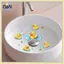 B & N Yellow Du PVC Phòng Tắm Treo Tường Chống Thấm Nước Có Thể Tháo Rời Decal Dễ Thương Cho Nhà Vệ Sinh Và Bồn Rửa Trang Trí Phòng Trẻ Em.