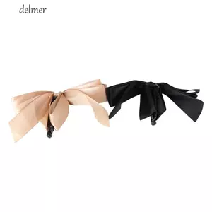 DELMER Phong Cách Hàn Quốc Kẹp Tóc Ruy Băng Satin Nơ Kẹp Dọc Wome Vuốt Tóc Vintage Dễ Thương Retro Chuối Kẹp