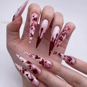 Móng tay giả Halloween mũi nhọn dài - Siêu linh hoạt để mặc hàng ngày và các bữa tiệc