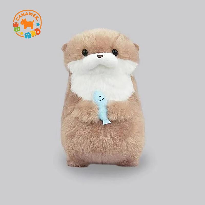 CANAMEK Dễ Thương Otters Giữ Cá Sang Trọng Móc Khóa Nhẹ Treo Mặt Dây Đạo Cụ Cho Túi Đi Học Ví Chìa Khóa CSF