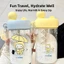 ST2 Dung Tích Lớn HELLO KITTY Rơm Cốc Nữ 2 Trong 1 Cốc Nước Di Động Dễ Thương Thể Thao Cho Học Sinh TS2
