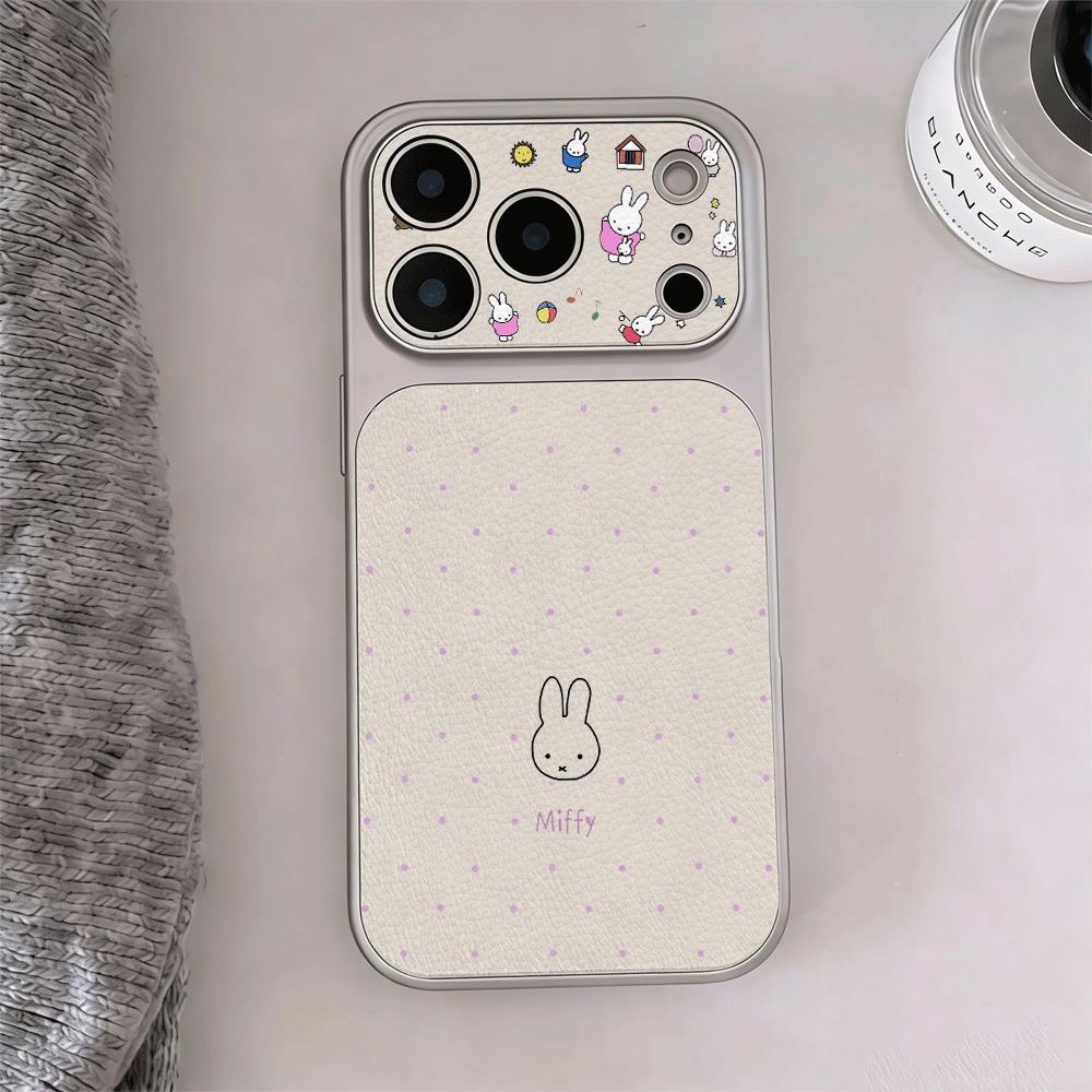 Bút ngắn Miffy Bunny rải rác cho trường hợp iPhone 17promax 161514plus 1312pro