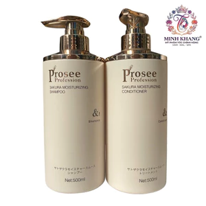 Gội xả hương thơm đẳng cấp, dưỡng tóc mềm mượt PROSEE Sakura Moisturizing 500mlx2 New [ MK ]