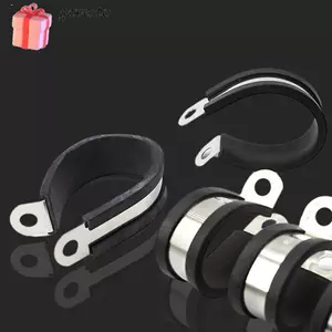 Kẹp ống dây GAVESTO, Kẹp lót cao su bền loại R, Kim loại chất lượng cao Gắn ống hữu ích Giá đỡ cố định Phụ kiện điện phần cứng