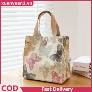 XUAN Thời Trang Mới Dung Tích Lớn Đi Ra Ngoài Vừa Hộp Cơm Trưa Bento Túi Xách VN
