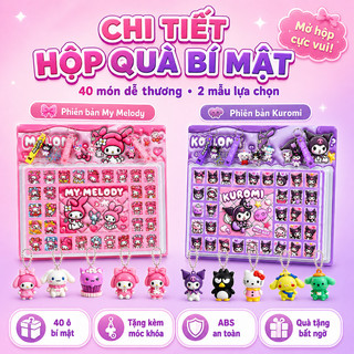Bộ 40 món quà tặng – 2 phiên bản: My Melody & Kuromi – Kèm móc khóa – Dễ thương, bất ngờ, thú vị – Quà cho bé gái